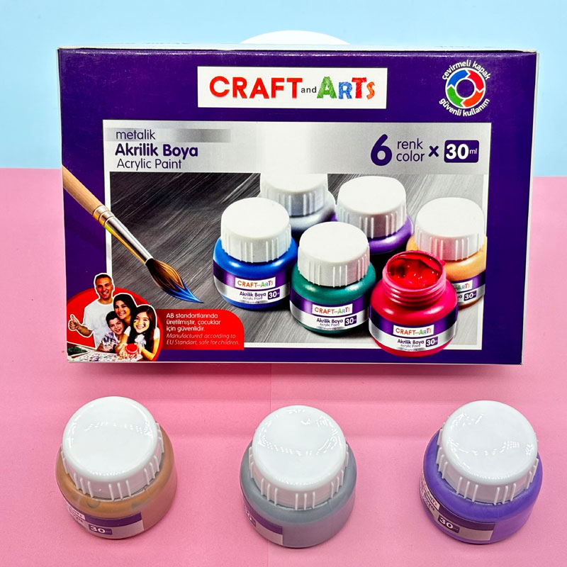 Acrylic Paint in pots with display box