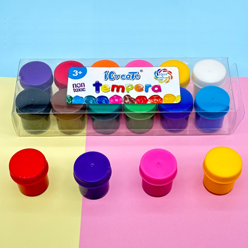 Tempera Paint in pots with PET box