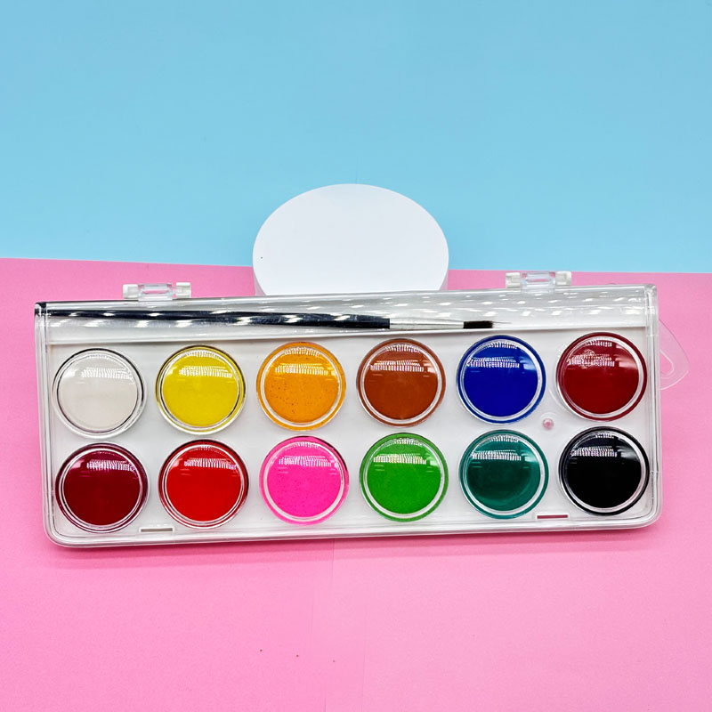 Water color in plastic box