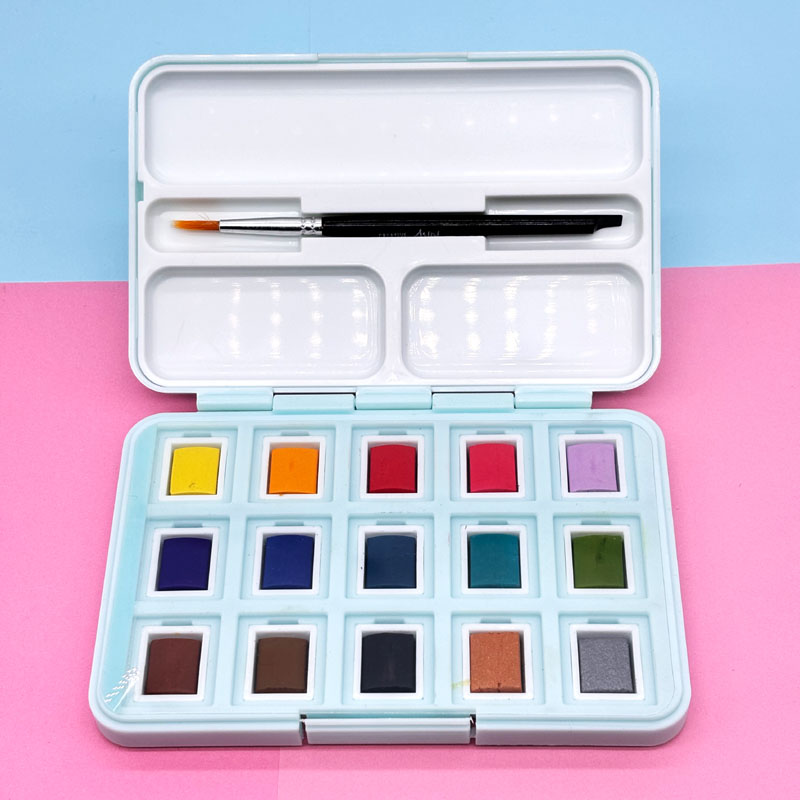 Solid Watercolor in plastic box