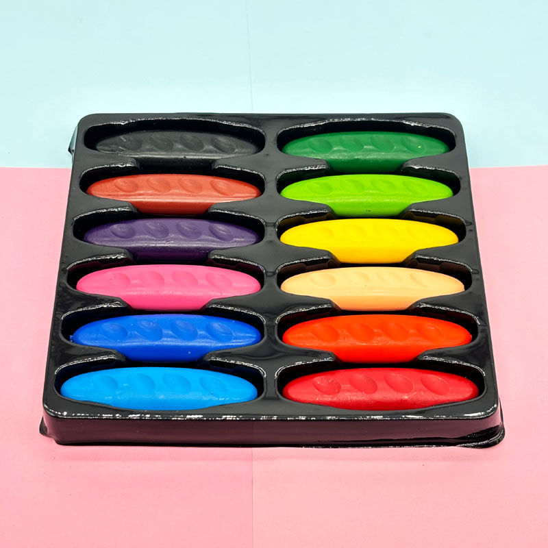 Plastic crayon in figured shape