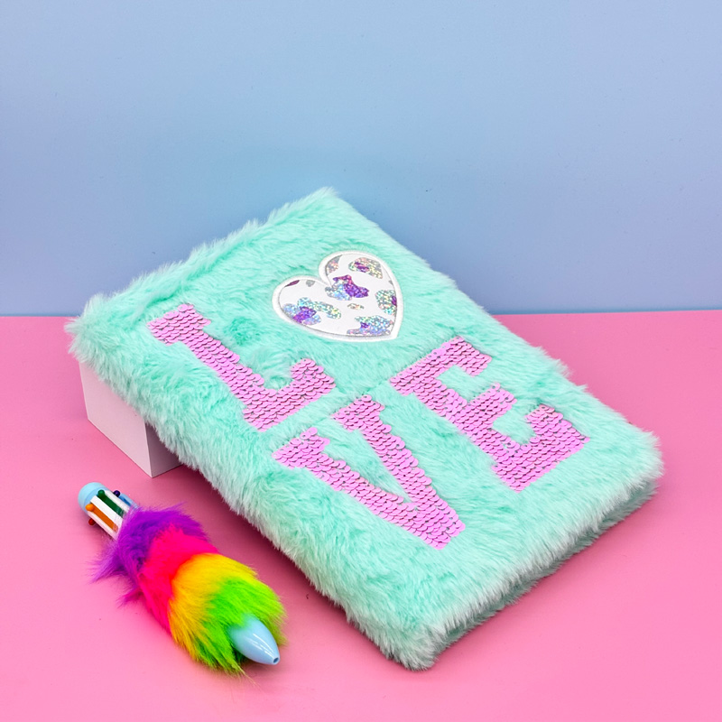 Plush cover note book 