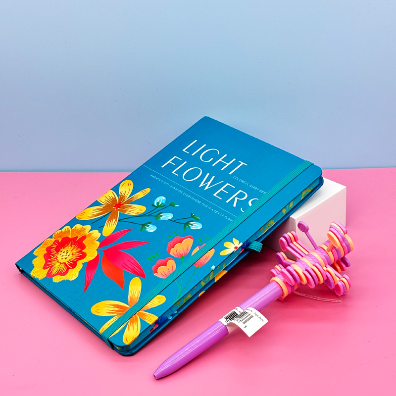 Hard cover note book with elastic