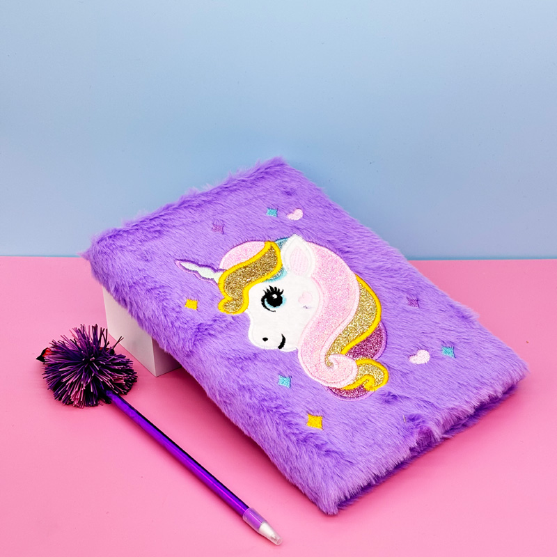 Plush cover note book 