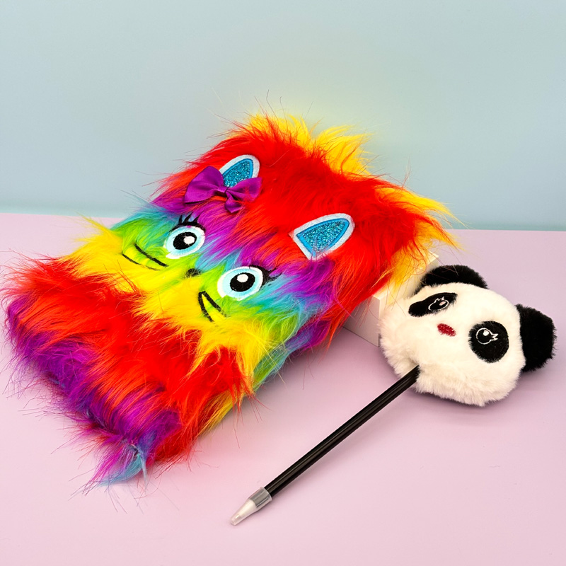 Plush cover note book 