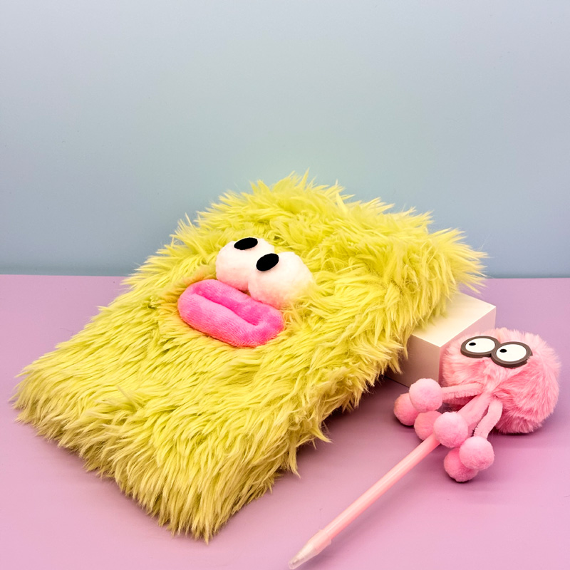 Plush cover note book 