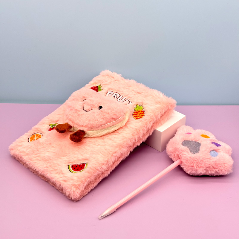 Plush cover note book