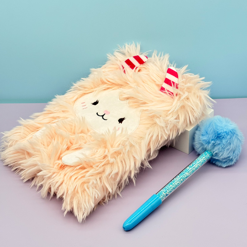 Plush cover note book 