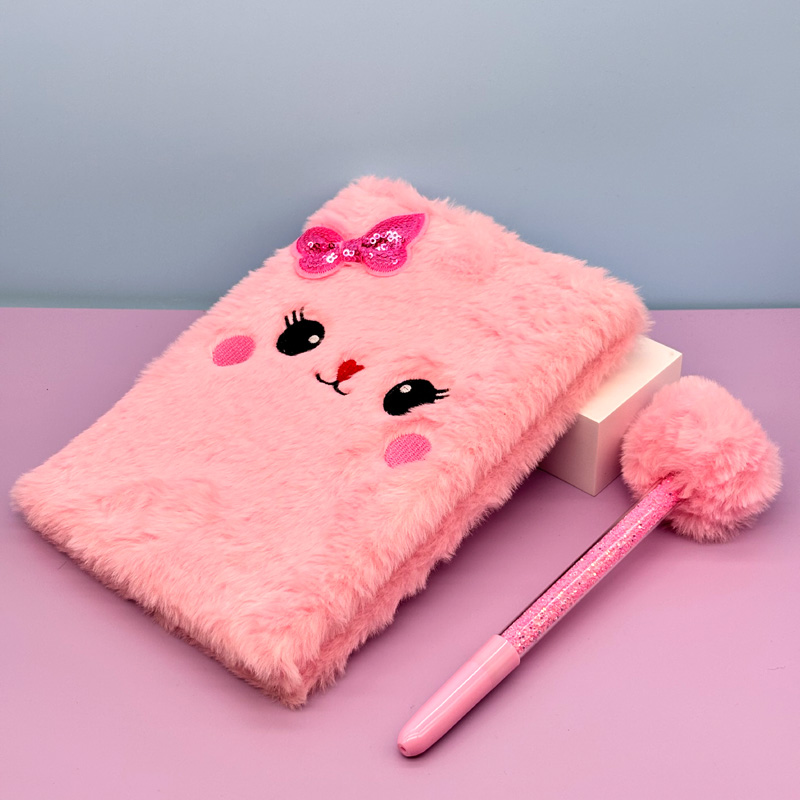 Plush cover note book 