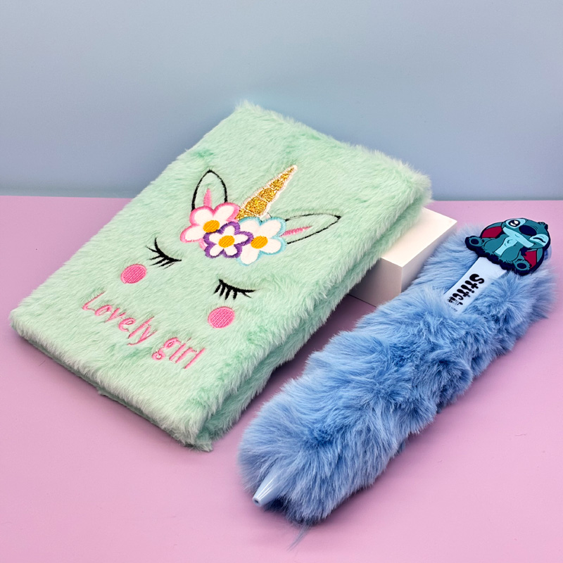 Plush cover note book 