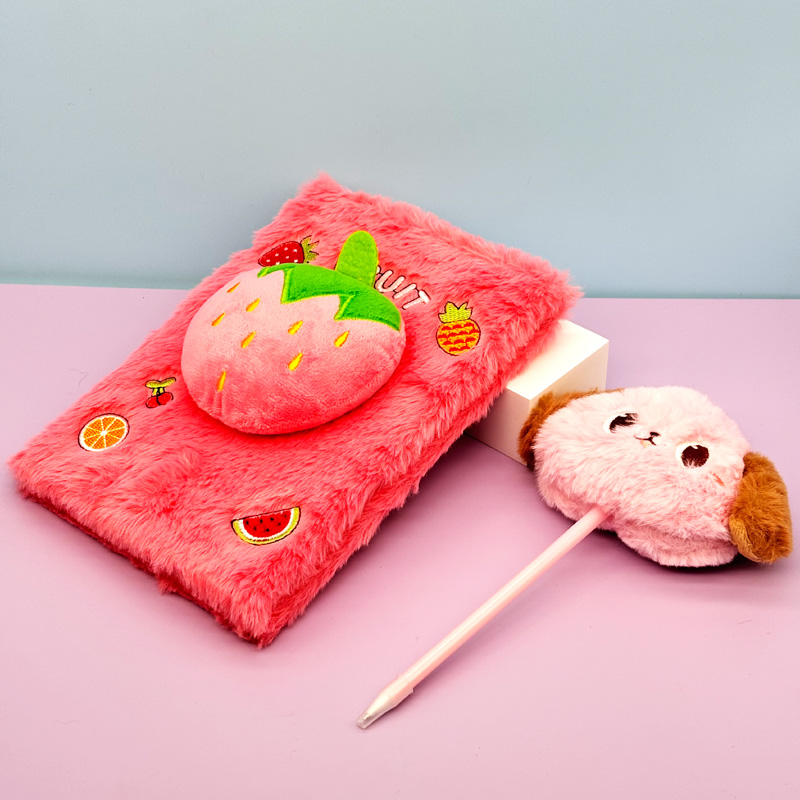 Plush cover note book 