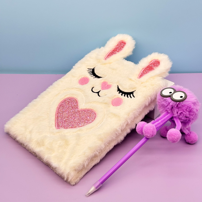 Plush cover note book 