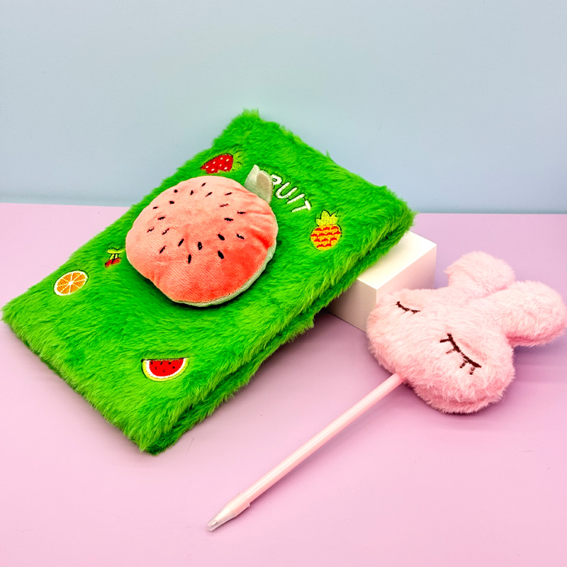 Plush cover note book 