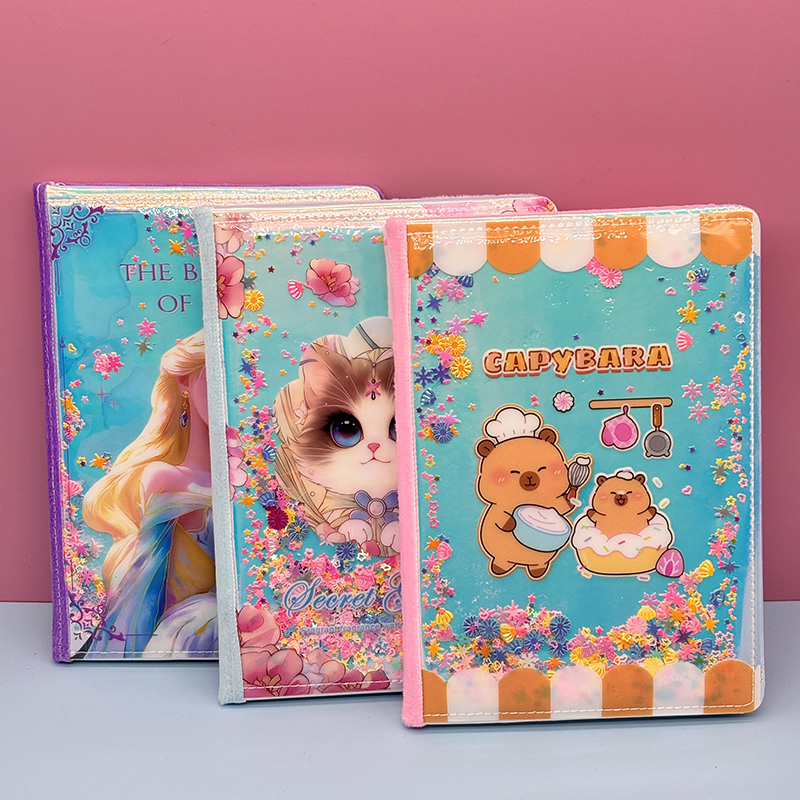 Glitter+Plush note book 