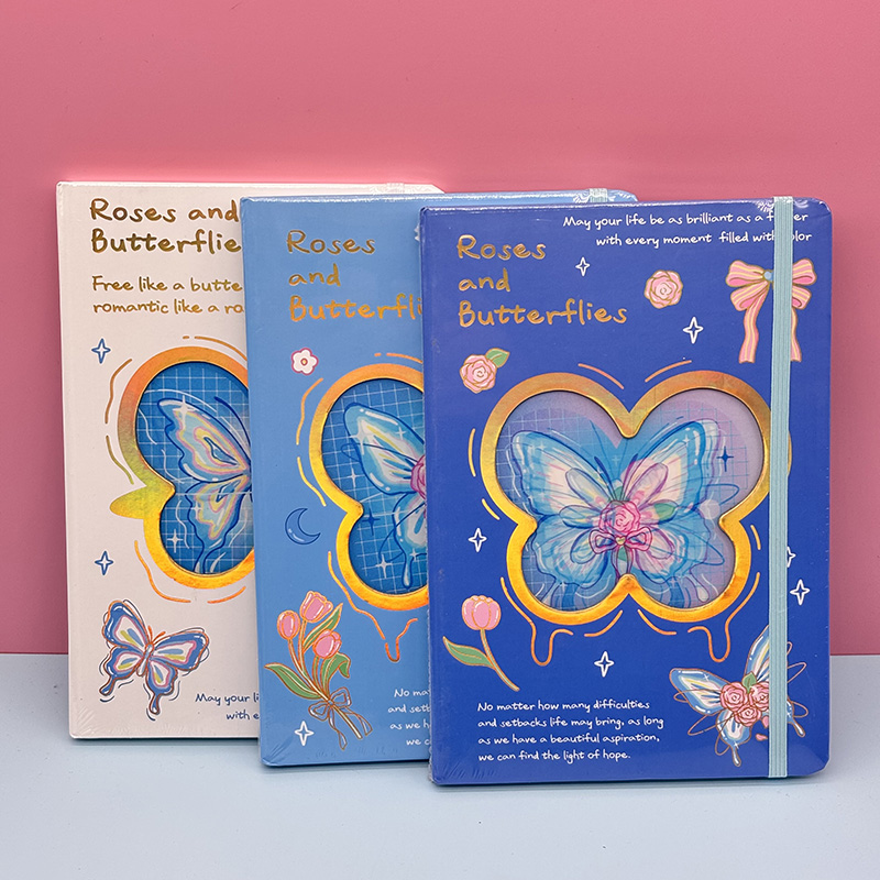 3D hardcover note book , butterfly design