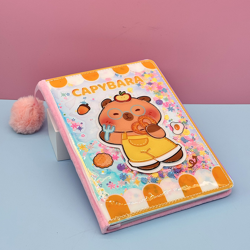 Glittter+Plush note book 