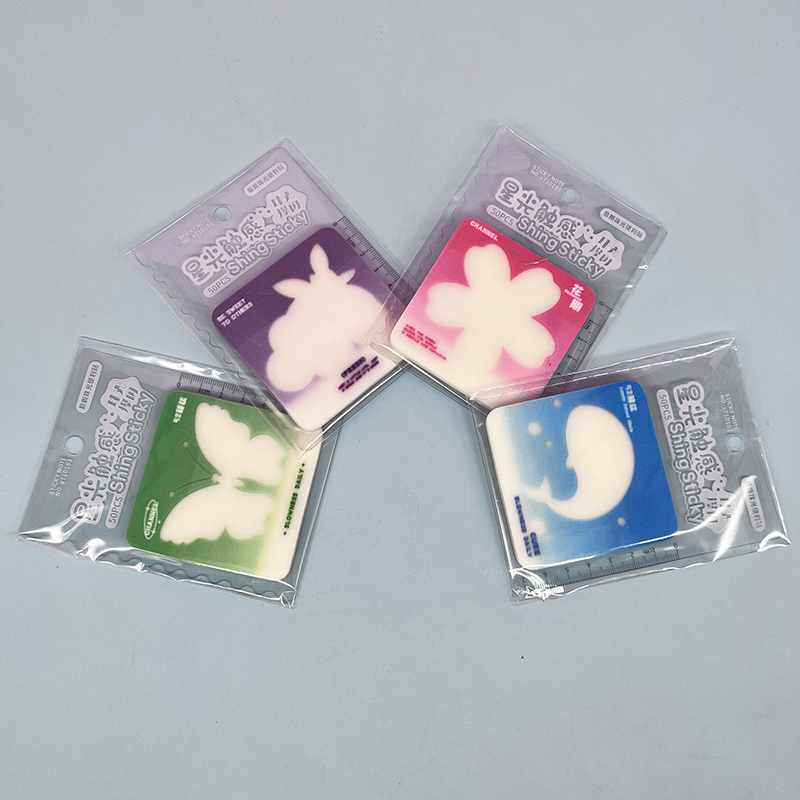 Glitter clear PET sticky notes